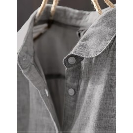 Plus Size, Vintage Long Sleeve Shirt, Casual Top