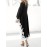 [Elegant Plus Size Dress] Elegant Plus Size Women's Long Sleeve Maxi Dress | Black & Lace Contrast, Flowy Formal/Everyday Dress with Round Neck, Machine Washable Non-See-Through Fabric for Parties, Office, Casual Outfits, Everyday Elegance, Sophisticated Style