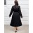 [Plus Size Elegant Dress] Plus Size, Autumn and Winter Fashion Casual Long-Sleeve Pleated Elegant Dress