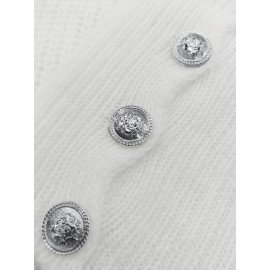 Plus Size - Women'S Oversized Sweater - Soft Pullover Sweater with Button Front Placket, Long Sleeve Round Neck Sweater for Fall/Winter