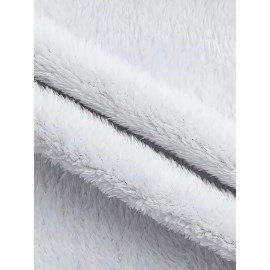 Plus Size, Women's Plus Size Winter Warm Full-Zip Hooded Parka Jacket with Pockets - Thick Outerwear Coat for Cold Weather, Machine Washable, Casual Winter Outer Layer (Blazer/ Style) for Fall & Winter Season, Solid Color Coat for Daily