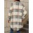 [Faux Fur Coat] Women's Casual Plaid Faux Fur Coat with Button Front & Lapel Collar - Machine Washable All-Season Outerwear Beige/White/Brown/Gray/Black, Casual Attire, Stylish Jacket, Cozy Fabric, Buttonup Jacket, Fashion Lovers
