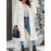 [Plus Size | Plush Hooded] Plus Size Women's Plush Hooded Winter Coat | Long Jacket with Hood, Thick Outerwear, Machine Washable & Wrinkle-Resistant White/Beige, Elegant Collar for Cold Weather (Autumn/Winter) - Coat for Tall Women